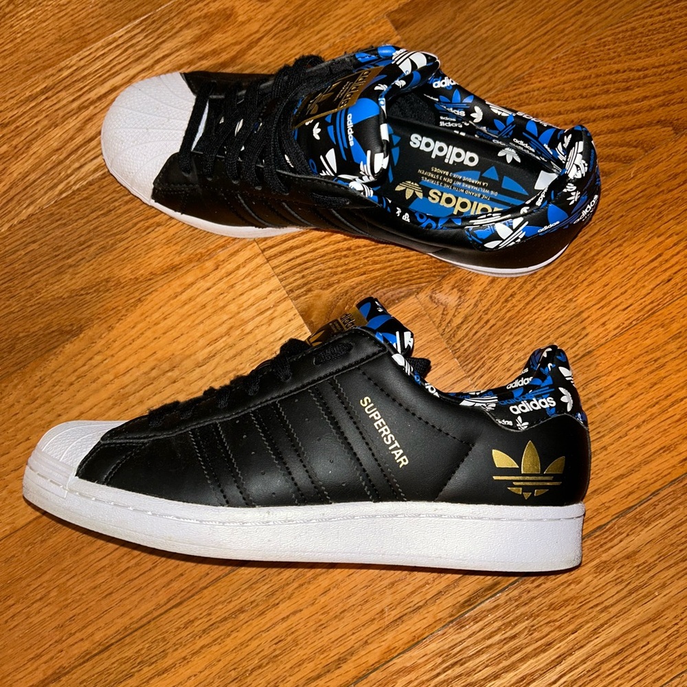 Adidas Superstar Black Gold Metalic